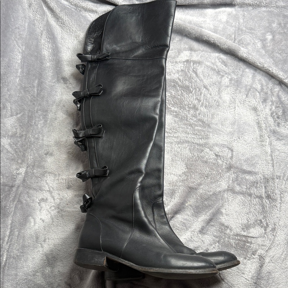 Valentino Garavani Black Over the Knee Boots
